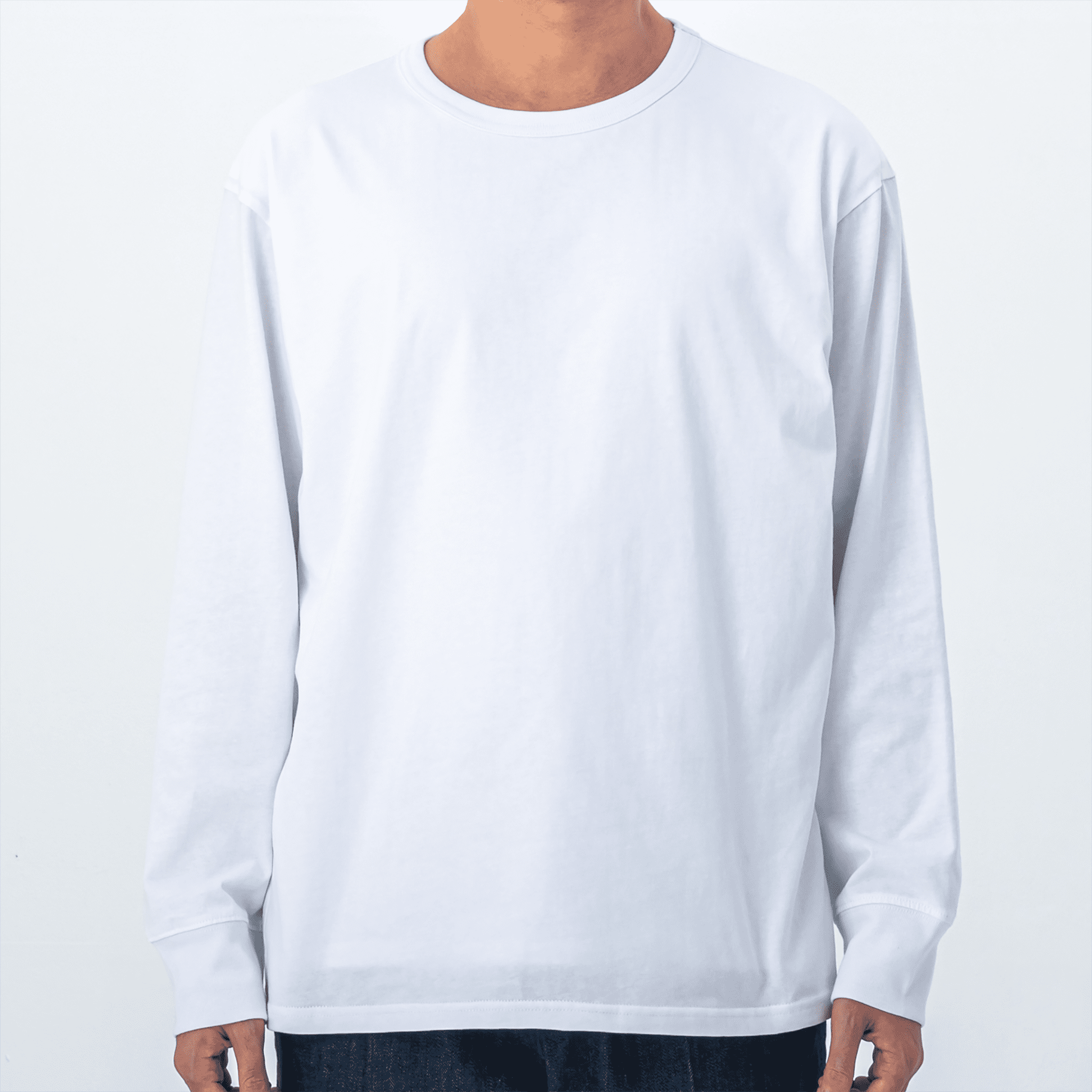 綿100%ロンT | long sleeve tee – putty